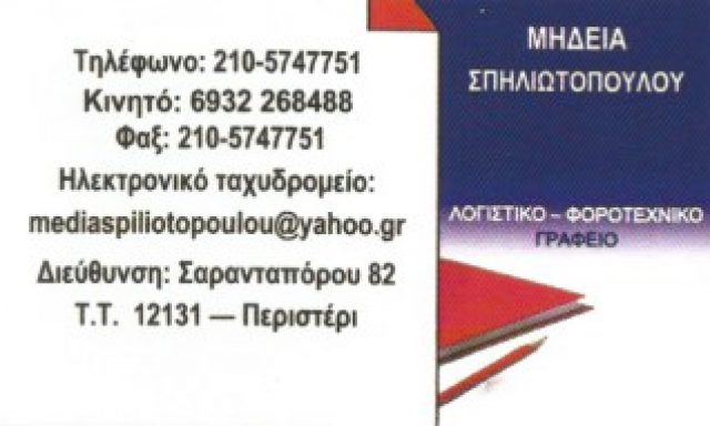 ΣΠΗΛΙΩΤΟΠΟΥΛΟΥ ΜΗΔΕΙΑ