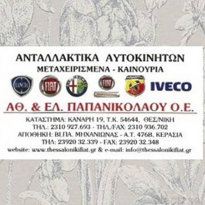 THESSALONIKIFIAT.GR – ΠΑΠΑΝΙΚΟΛΑΟΥ Α. &amp; Ε. Ο.Ε.